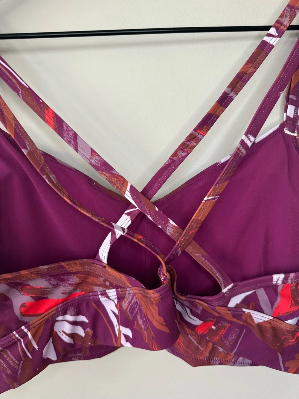 All in Motion NWT Target Strappy Low Support Sports Bra in Plum Print size XL - Picture 5 of 8